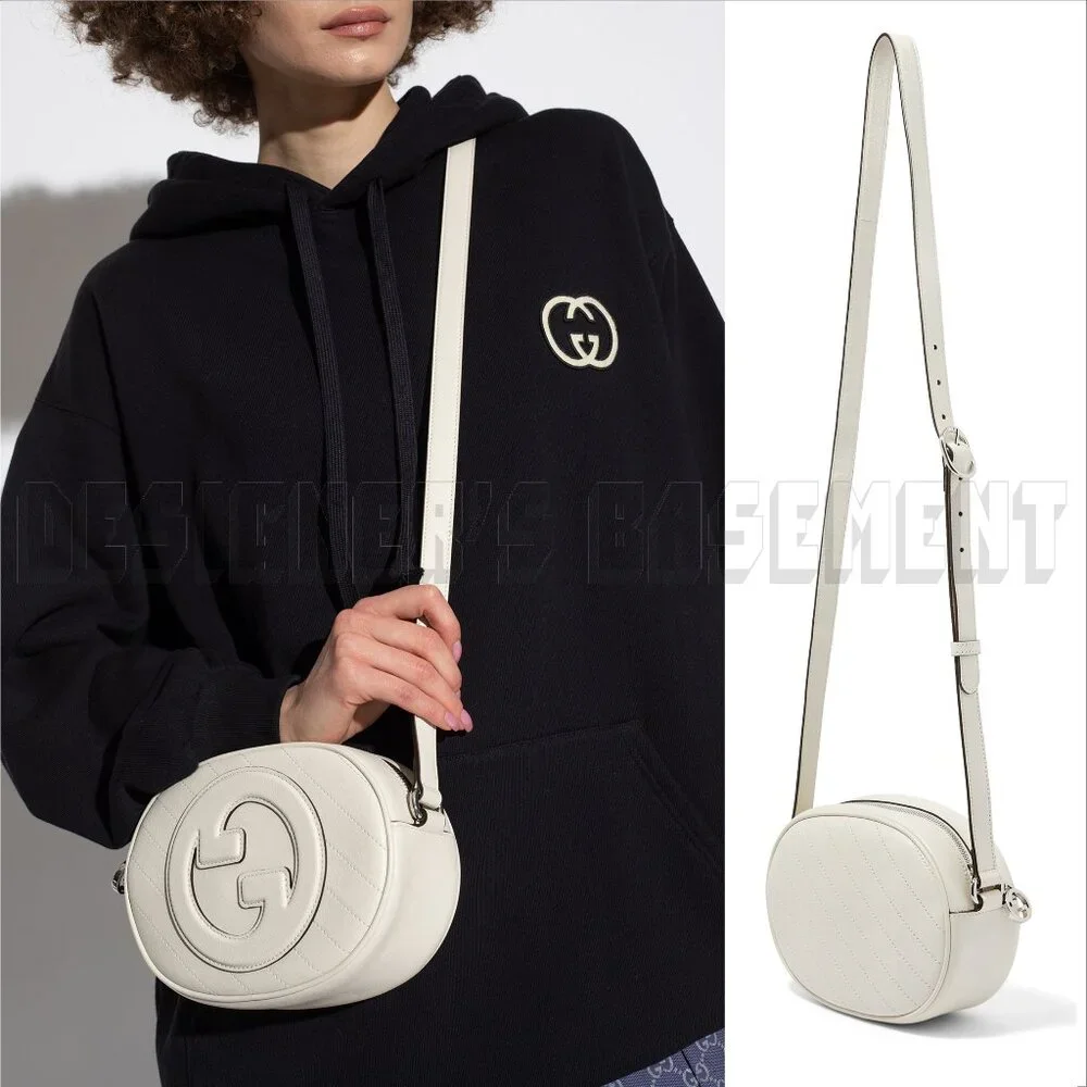 GUCCI mystic white BLONDIE MINI Matelasse Leather Oval Interlocking GG charm Bag - Picture 4 of 10